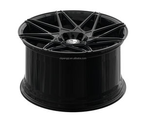 Jantes monobloc personnalisées OEM, multi-branches, en alliage d'aluminium forgé noir brillant avec reflets argentés pour <span class=keywords><strong>Corvette</strong></span> C8 - Product Image 6