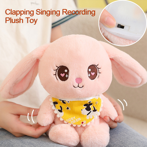 Juguete de Peluche Eléctrico Cantante y Grabador con Sonido de Aplausos, Recargable por USB, Muñeco de Conejo, Venta al por Mayor, Personalizado OEM, Cumpleaños, Lavable - Product Image 1