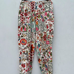 Patchwork Coton Pantalon Cargo Style Hippie Boho Indien Jogger Pyjamas Multipocketed Confortable Streetwear Pour Le Festival D'été - Product Image 1