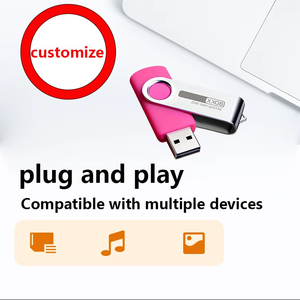 Toàn Bộ bán nhà máy ban đầu Slim xoay kim loại Sliver màu hồng không thấm nước Bộ nhớ đĩa USB flash san đĩa USB Flash Drive flashdrives - Product Image 4