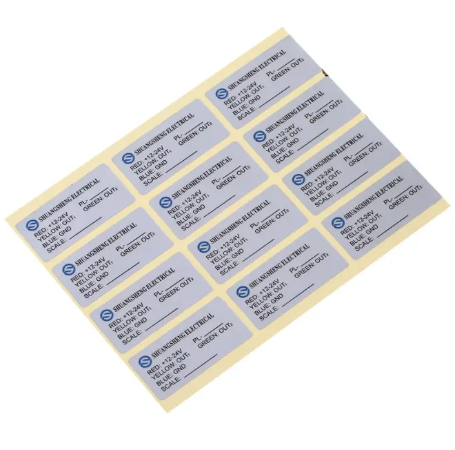 Adesivi autoadesivi elettronici di carta personalizzati etichette adesive con logo all'ingrosso