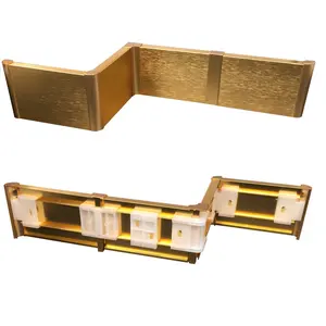Защитная крышка для настенной плинтусы золотого цвета, алюминиевая водонепроницаемая плинтуса для кухни