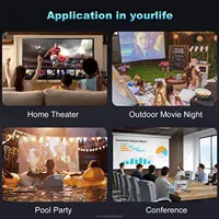 Mini Proyector LED Portátil A1 de 400 Lúmenes con Android 9.0, Compatible con 1080p/4K, WiFi 2.4G/5G, Altavoces Integrados para Sistema de TV y Cine en Casa