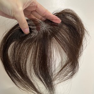 <span class=keywords><strong>Postiche</strong></span> à clipser, franges invisibles, extensions de style français, clip frontal, franges 3D en air pour femmes - Product Image 3