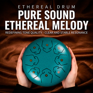 Instruments de musique préscolaires : Ensemble complet de tambours, <span class=keywords><strong>Handpan</strong></span> 6 pouces 8 notes en acier inoxydable, Tambour à langue antidérapant - Product Image 2