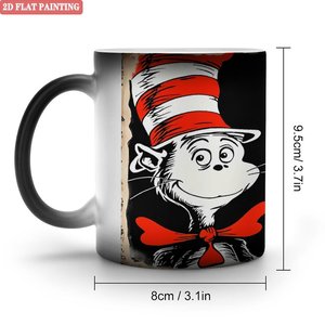 Frosted Black 11oz <b>Ceramic</b> <b>Mug</b> Heat Sensitive Blank Cup Thanksgiving Gift - Product Image 1