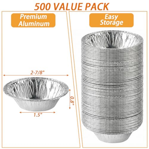 Moules à tartelettes jetables en aluminium de 40 ml, qualité alimentaire, mini moules de cuisson, vente en gros directe d'usine OEM - Product Image 5