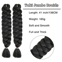 Ekstensi Rambut Kepang Jumbo Super Panjang 82 Inci, Sintetis Profesional, Tahan Suhu Rendah, Yaki untuk Kepang Rambut, Box Braids, Hot