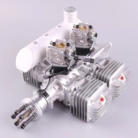 Kit moteur à essence/pétrole DLE222 à quatre cylindres et deux temps, 222 cm³, pour avion modèle RC, drone à aile fixe