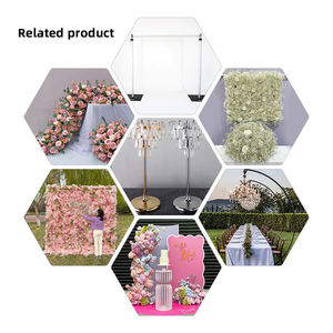 Versprechen Gold und Silber runde Basis Kristall Wasser tropfen Quaste Dekoration Hochzeit Blumen ständer Road Guide - Product Image 5