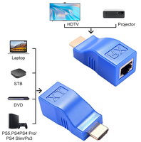 Extenseur HDMI Sipu Cat 5e/6 Réseau LAN 30M Extenseur vers RJ45 Ethernet 4K 2K Vidéo Transmetteur et Récepteur HDMI Extenseur
