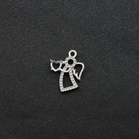 Acier inoxydable Ange Gardien Lunette Prong Réglage Blanc Plateau Pendentif pour Coeur Zircon Femmes 3D Cire Coulée Bijoux Usine
