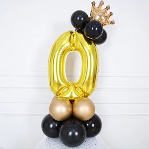Globos de Número del 0 al 9 en Dorado Cromado de 32 Pulgadas, Decoraciones <span class=keywords><strong>para</strong></span> Fiestas de Cumpleaños, San Valentín y Navidad - Product Image 5