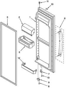 2187172 Bac de rangement de porte de réfrigérateur <span class=keywords><strong>Whirlpool</strong></span>, pièce plastique neuve, pour réfrigérateurs électriques, congélateurs et étagères de porte de réfrigérateur - Product Image 4