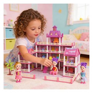 Kit de montage de maison de poupée DIY en plastique TOYSRUNNER DLHS0307 pour les enfants de 5 ans et plus - Product Image 6