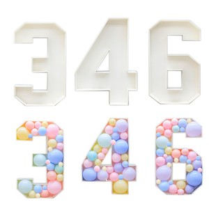 Cornice per Palloncini a Numero Mosaico Grande 100cm, Kit Fai-da-Te 0-9, Scatola per Riempimento Palloncini, Decorazione per Feste di Compleanno e Anniversari - Product Image 5