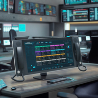 Répartiteur d'appel d'urgence SIP Console Microphone Opérateur de salle de contrôle de métro Système d'interphone de diffusion pour le contrôle de métro