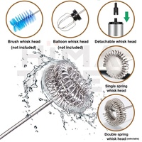 HIMATIMES HandHeld Rechargeable Milk Frother Stainless Steel Electric Milk Frother