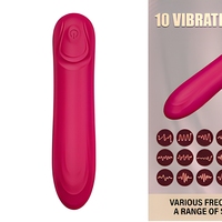 Vibromasseur en silicone rouge rose, 10 fréquences, rechargeable par USB, étanche IPX7, faible bruit, silencieux, masseur portatif, non lubrifié