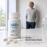Complément NAD+ Trans-Resveratrol 500 mg 60 Capsules 60g Marque Privée OEM ODM