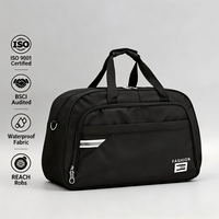 Sac de voyage unisexe grande capacité en tissu Oxford noir, sac de sport tendance pour hommes et femmes, sac de week-end durable