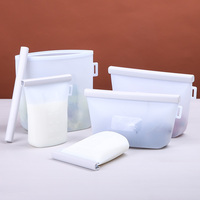 Sac de conservation alimentaire en silicone réutilisable, sans BPA, écologique, 1000 ml, anti-fuite, pour lait maternel, vente en gros