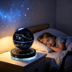 Floating Globe Night Light With Constellation <b>LED</b> Touch Control 360° Levitating Starry Lamp For Unique Gift Home Decor - Product Image 4