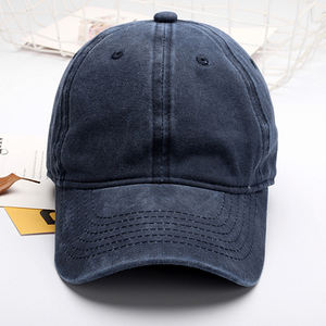 Cappellini sportivi all'ingrosso stile Snapback Hip Hop Jean papà cappello personalizzato con Logo retrò 6 pannello bianco Unisex in Denim lavato cappellino da Baseball - Product Image 3