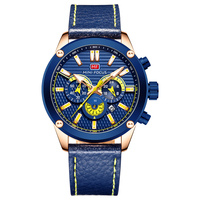 MINI FOCUS Design Horloge Montres à Quartz pour Hommes Design Luxe Étanche Usine Boîtier en Alliage Montres Bracelet en Cuir Véritable MF0288G