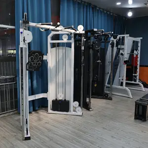 Mesin Gym padat Multi stasiun, peralatan Gym komersial, pabrik langsung, mesin Gym Multi stasiun, kabel Crossover rumah Gym