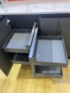 ארונות מטבח מודרניים ועמידים מפלדה עם מארגני פינות עיוורות וסל אחסון לתבלינים - Product Image 3