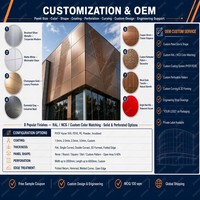 Panneau mural extérieur en aluminium, revêtement de façade sur mesure