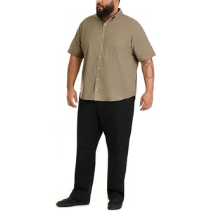 Camisa de Manga Corta para Hombre, Tallas Grandes, Transpirable, Cuello Alto, Sin Arrugas, con Botones, Estampado a Cuadros, Logotipo Personalizado, Impresión por Serigrafía ODM - Product Image 2