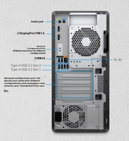 Station de travail HPS Z2G5 Z2 Tower G5, ordinateur de bureau avec processeur Intel I7-10700 ou Xeon W Series, 8 Go de RAM, 512 Go de SSD