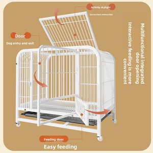 Jaula para Perros de Hierro ODM y OEM con Ruedas para Perros Pequeños/Medianos/Grandes, Uso en Interiores, Todas las Estaciones - Product Image 5