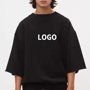 เสื้อยืดโอเวอร์ไซส์ผู้ชายแบบสั่งตัดเย็บพิเศษ เนื้อผ้าหนา คุณภาพสูง ผ้าฝ้าย 100% ทรงไหล่ตก เสื้อยืดเปล่าสีพื้น - Product Image 5