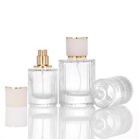 Flacons de parfum uniques de luxe vintage en verre rond avec bouchon à vis Atomiseur 30ml 50ml 100ml Capacité Emballage cadeau en boîte