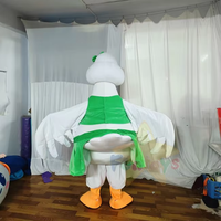 Funtoys Costume de mascotte de canard blanc en peluche personnalisé de bonne qualité avec vêtements pour la promotion des entreprises