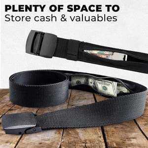Travel Cash Anti Theft <b>Belt</b> Waist <b>Bag</b> <b>Women</b> Portable Hidden Money Strap <b>Belt</b> Wallet Waist Pack Men Secret Hiding <b>Belt</b> 120cm - Product Image 2