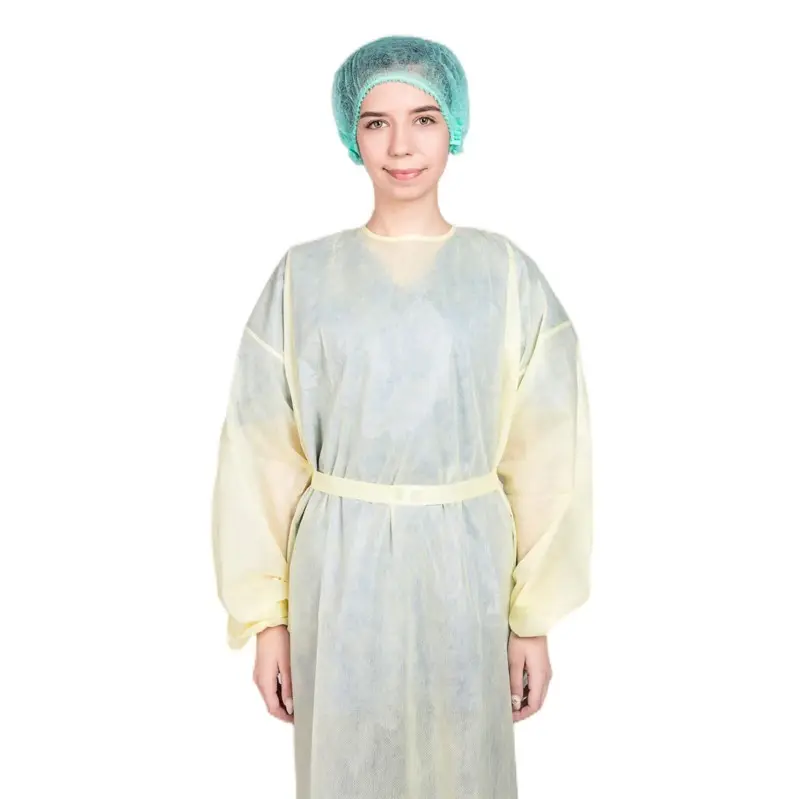 Wholesale Disposable Examination Hospital Laminated Polypropylene Isolation Gowns