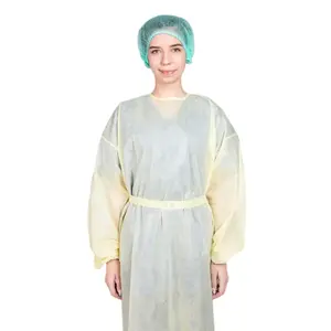 Wholesale Disposable Examination Hospital Laminated Polypropylene Isolation Gowns