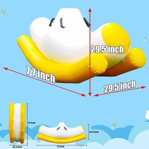Waterhan Bouée <span class=keywords><strong>gonflable</strong></span> portable personnalisée de qualité commerciale, type <span class=keywords><strong>banane</strong></span>/balançoire, en PVC de 0,7 mm d'épaisseur, pour adultes, lacs, plages, piscines et baignades - Product Image 2