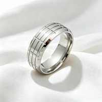 Personalisierter Unisex Edelstahlring für Paare