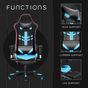 2025 vendita calda bianco e nero sedie da ufficio massaggio <span class=keywords><strong>sedia</strong></span> da gioco PC con poggiapiedi ergonomico lusso senza <span class=keywords><strong>recensioni</strong></span> ancora - Product Image 4