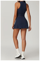 Femmes Fitness Yoga Ensembles Débardeur 2 en 1 Golf Tennis Formation Jupe 2 Pièces Costume Vêtements D'entraînement Gym Fitness Ensembles pour Femmes