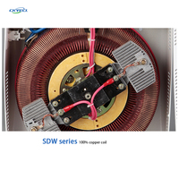 Stabilizer Tegangan Cerdas Tipe Servo Satu Fasa AC Dinding 5KVA 10KVA 3000VA 5KVA 220V 110V dengan Kumparan Tembaga LED 50/60Hz