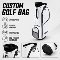 Sac de golf avec panneau ventilé en maille, plusieurs compartiments zippés, poignée souple et base résistante pour les rondes d'entraînement