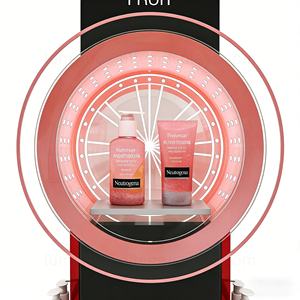 Stands d'exposition originaux et accrocheurs avec étagères latérales, présentoirs métalliques sur pied pour kiosque de vente au détail de produits de luxe pour la peau et les cosmétiques - Product Image 5