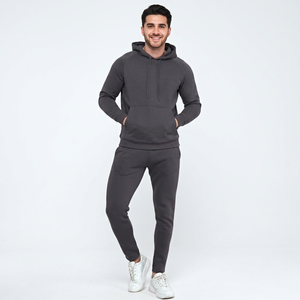 Chándal Deportivo para Hombre, Sudadera con Capucha, Color Sólido, 100% Algodón - Product Image 1