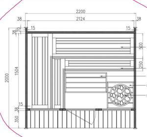 Sauna traditionnel extérieur pour 6 personnes avec chauffage électrique, en stock aux États-Unis - Product Image 6